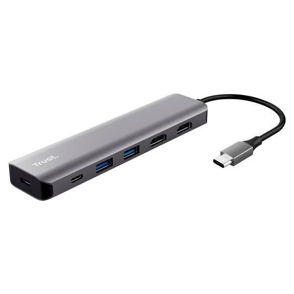 USB Hub Trust Dalyx 6-in-1 USB-C stříbrný


