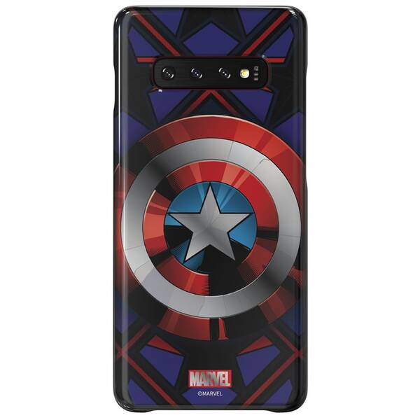 Kryt na mobil Samsung Captain America na Galaxy S10+ černý


