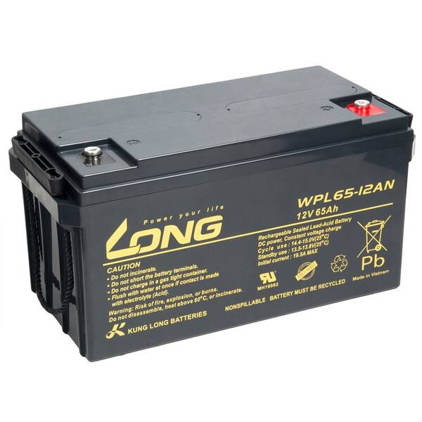 Olověný akumulátor Long 12V 65Ah M6 LongLife (WPL65-12AN) 

