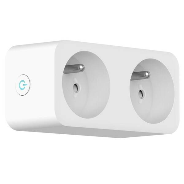 Chytrá zásuvka IMMAX NEO SMART 2 zásuvka (FR)/ 16A/ Zigbee/ Google Assistant/ Amazon Alexa/ LIDL/ TUYA 

