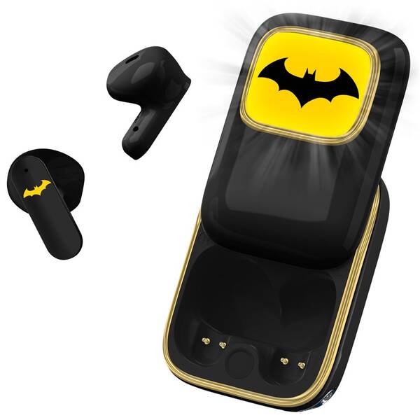 Sluchátka OTL Technologies Batman Darknight Slide TWS černá/žlutá

