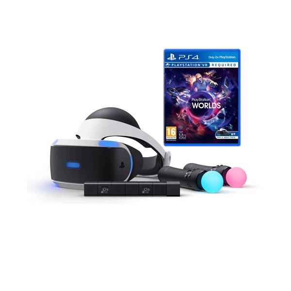 Brýle pro virtuální realitu Sony + Kamera + MOVE Twin Pack + VR WORLDS 

