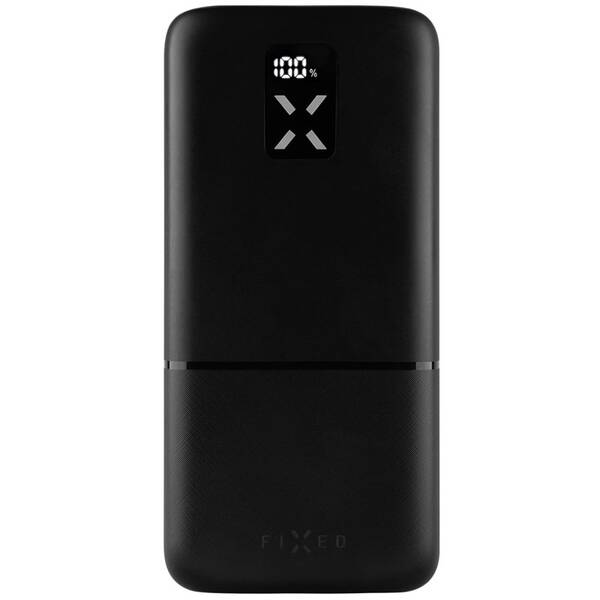 Powerbanka FIXED Zen 30 s LCD displejem a výstupem PD 20W, 30 000 mAh černá

