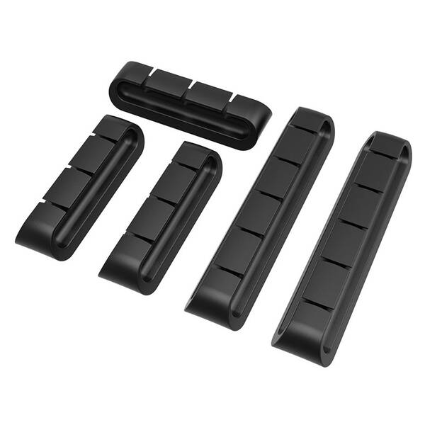 Držák AKASA Cable Cord Holder, 3x3-port + 2x5-port černý

