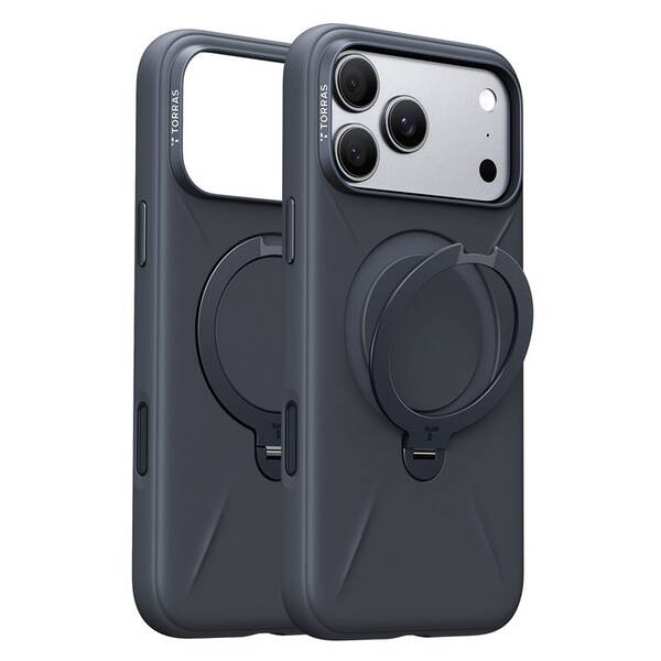 Kryt na mobil Torras Ostand Q3 Silicone na Apple iPhone 18 Pro Max černý

