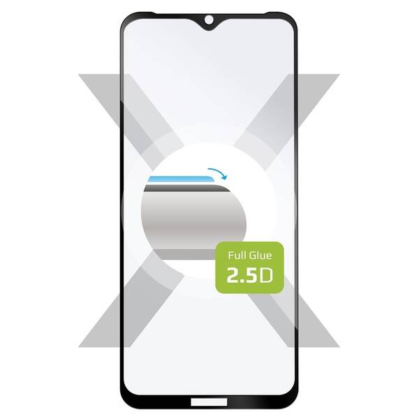 Tvrzené sklo FIXED Full-Cover na Xiaomi Redmi 9A/9A 2022/9C/9C NFC černé

