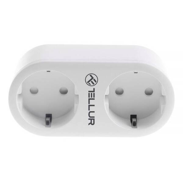Chytrá zásuvka Tellur WiFi Smart Dual, 16A, 3680W 

