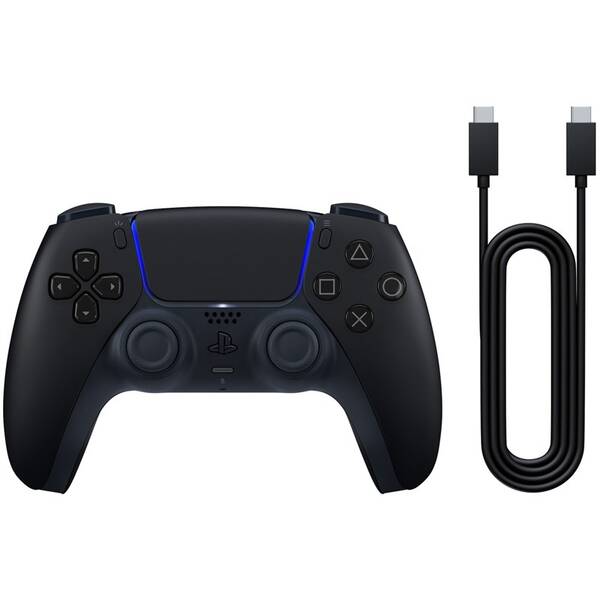 Bezdrátový ovladač Sony DualSense pro PS5 + kabel USB pro PC černý

