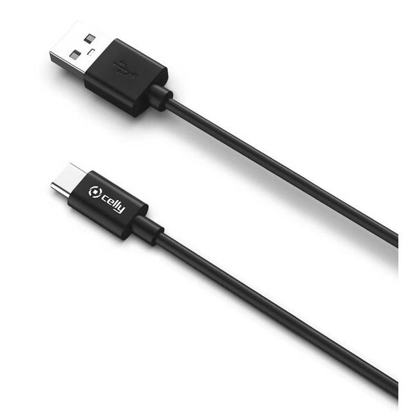 Kabel Celly USB-C/USB-A, 15 W, 1 m černý

