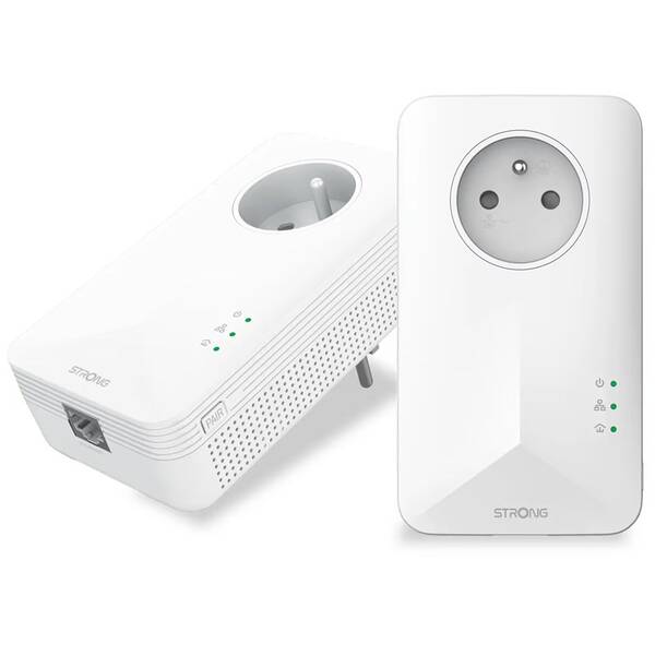 Síťový rozvod LAN po 230V Strong 1000 Duo bílá

