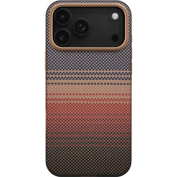 Kryt na mobil Pitaka Aramid UltraGuard Sunset na Apple iPhone 17 Pro Max hnědý/oranžový

