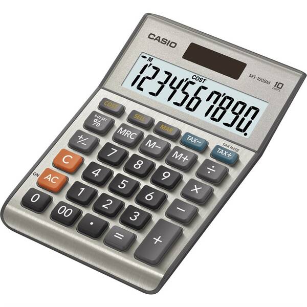 Kalkulačka Casio MS 100 B šedá

