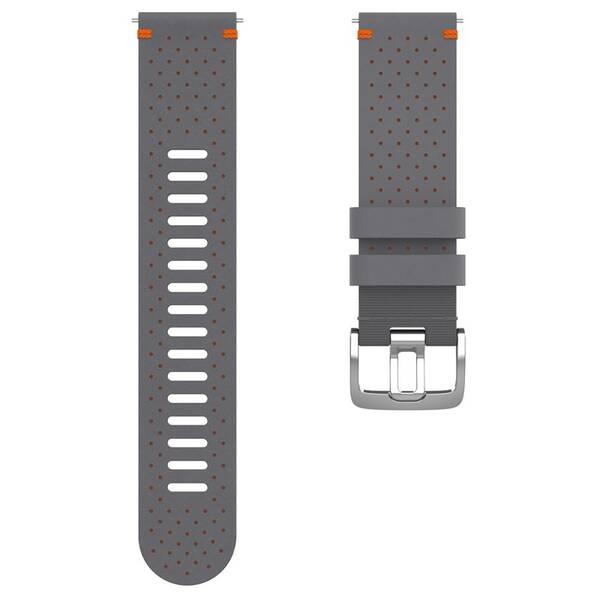 Řemínek Polar 22mm perforovaná kůže, vel. M/L šedá

