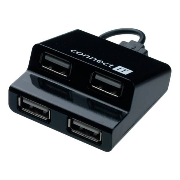 USB Hub Connect IT (CI-108) USB 2.0 / 4x USB 2.0 černý

