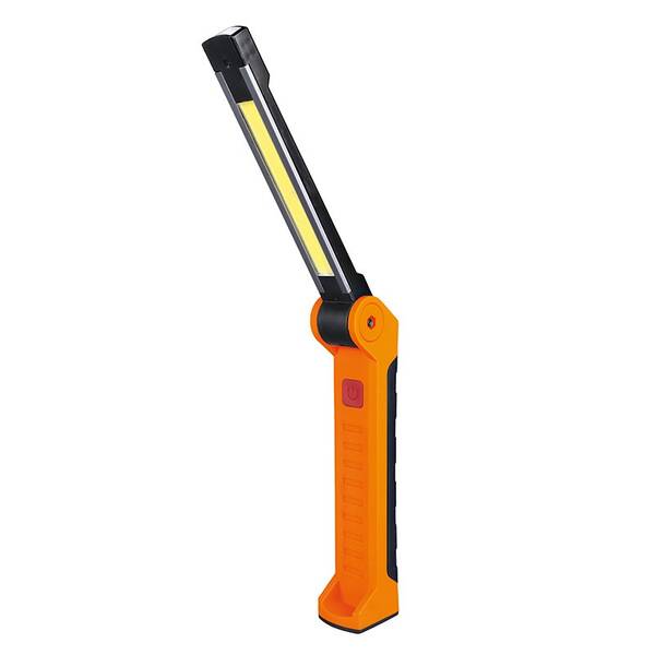 Svítilna Solight WM20, Pracovní nabíjecí LED lampa,  500lm + 70lm, COB, Li-Ion, USB černá/oranžová

