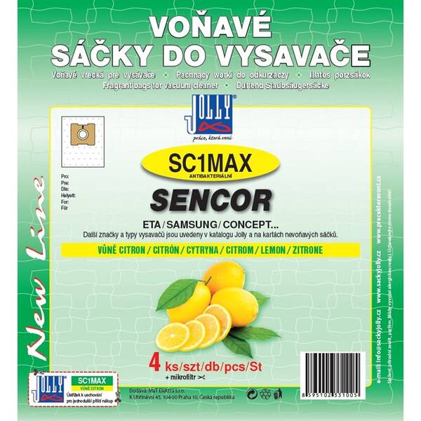 Sáčky do vysavače Jolly MAX SC 1 lemon perfume (4 ks) 

