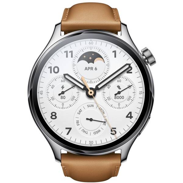 Chytré hodinky Xiaomi Watch S1 Pro stříbrné/hnědé

