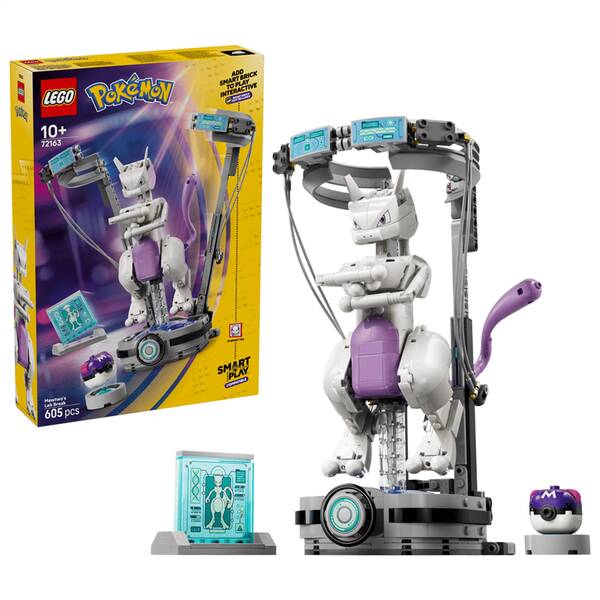 Stavebnice LEGO® Pokémon™ 72163 SMART Play™: Mewtwo a útěk z laboratoře 

