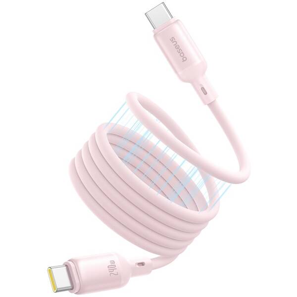 Kabel Baseus PicoGo magnetic USB-C/USB-C 1m 240W růžový

