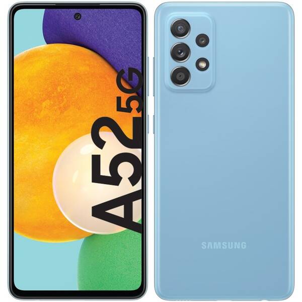 Mobilní telefon Samsung Galaxy A52 5G - ZÁNOVNÍ - 12 měsíců záruka modrá barva
