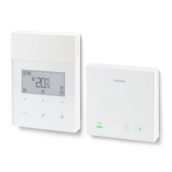 Termostat Siemens termostat RDL211RF.ST, bezdrátový, digitální, prostorový, vytápění / chlazení bílý

