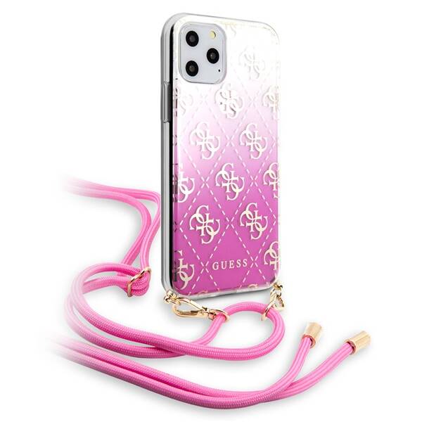 Kryt na mobil Guess 4G Gradient na Apple iPhone 11 růžový

