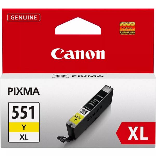 Inkoustová náplň Canon CLI-551XL Y, 685 stran žlutá

