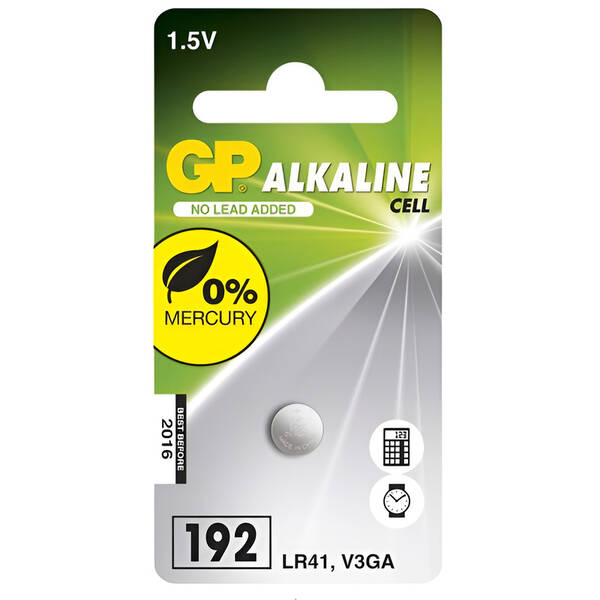 Baterie alkalická GP LR41, 192, blistr 1ks 

