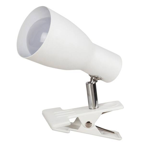Stolní LED lampička Rabalux Ebony 6026, s klipem bílá

