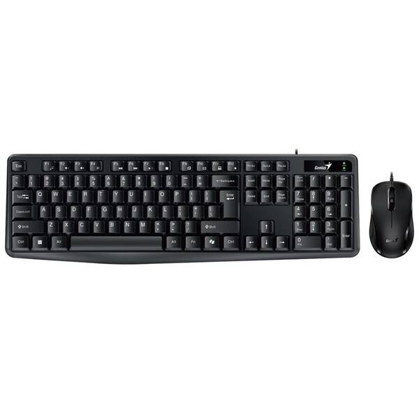 Klávesnice s myší Genius KM-170, drátový set, copilot, USB, CZ+SK layout černá

