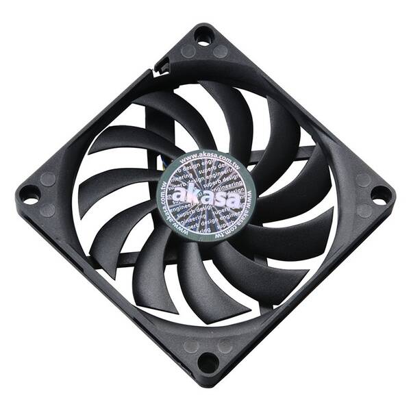 Ventilátor AKASA Slim, 80 mm, PWM černý

