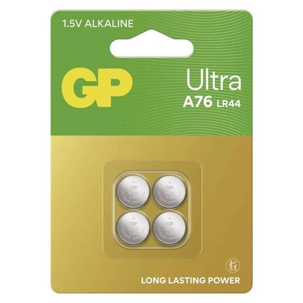 Baterie alkalická GP alkalická Ultra LR44 (4 ks) 

