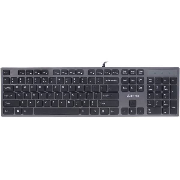 Klávesnice A4Tech KV-300H, USB, CZ šedá

