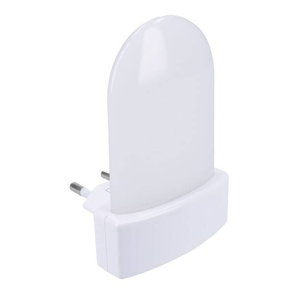 Noční světlo Solight 0,5 W, RGB, se světelným sensorem bílé

