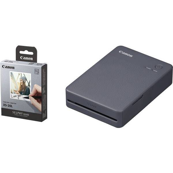 Fototiskárna Canon SELPHY QX20 KIT + XS-20L (20 ks papíru) šedá

