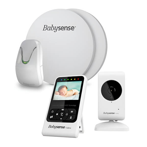 Sada Babysense Bundle monitor dechu + dětská chůvička bílá

