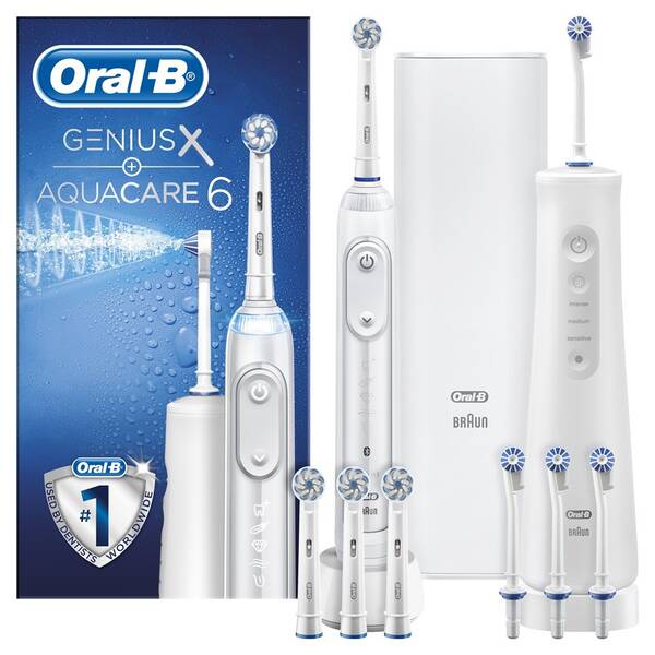 Ústní sprcha Oral-B Aquacare 6 + Genius X 
