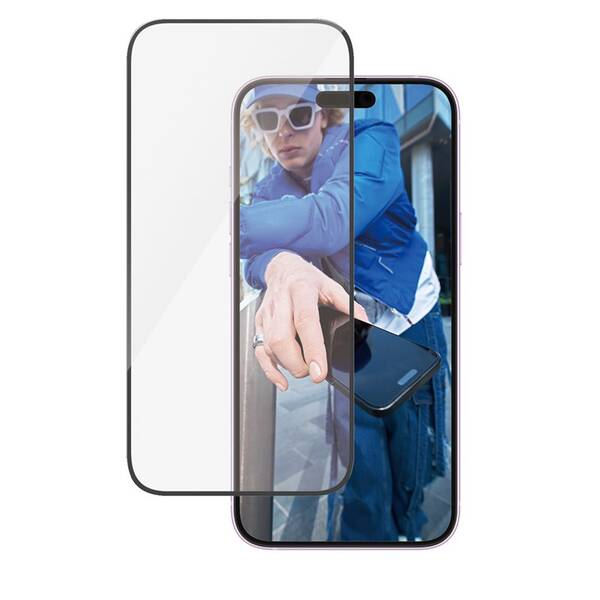 Tvrzené sklo PanzerGlass Ultra-Wide Fit na Apple iPhone 16 Plus/15 Plus s instalačním rámečkem 

