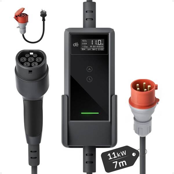 Nabíjecí stanice dé 11kW Portable Charger with 7m cable černá

