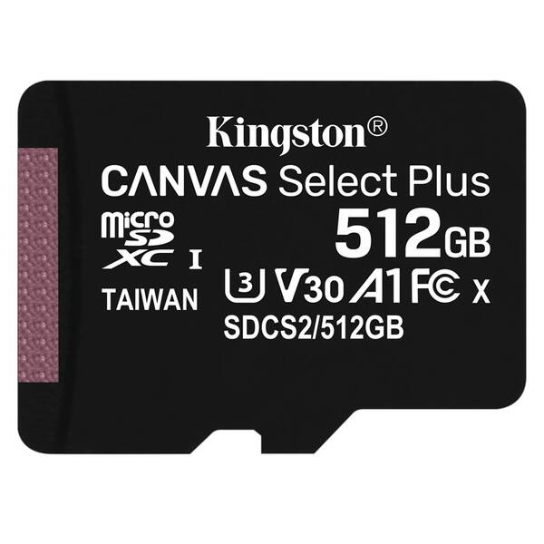 Paměťová karta Kingston MicroSDXC 512GB UHS-I U1 (100R/85W) 

