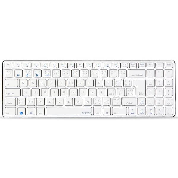 Klávesnice Rapoo E9100M, CZ/SK bílá


