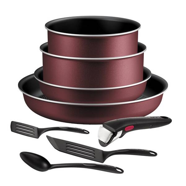 Sada nádobí Tefal L7248802, 8 ks vínová

