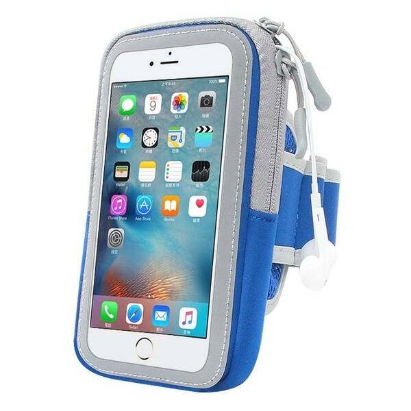 Pouzdro na mobil sportovní Forever Zipper 6.0" modré

