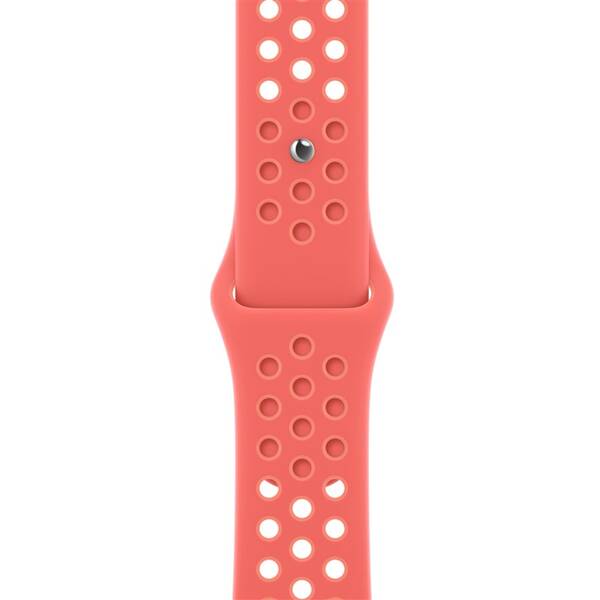 Řemínek Apple 45mm žhavě oranžový / bledě karmínový Nike sportovní řemínek 

