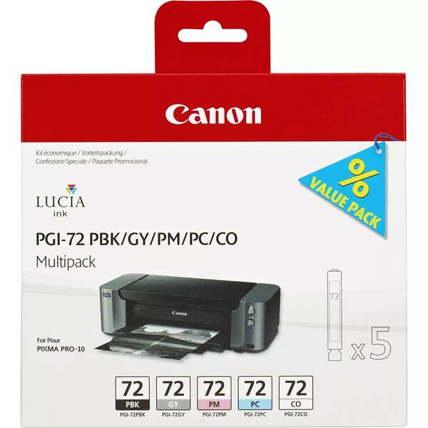Inkoustová náplň Canon PGI72, 1640 stran, vícebarevná

