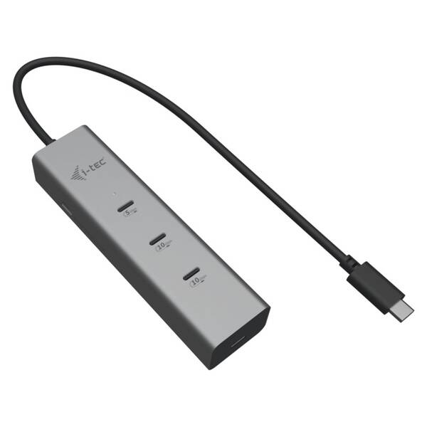 USB Hub i-tec iUSB-C Charging Metal HUB 5port, USB-C video 8K, PD 85W stříbrný

