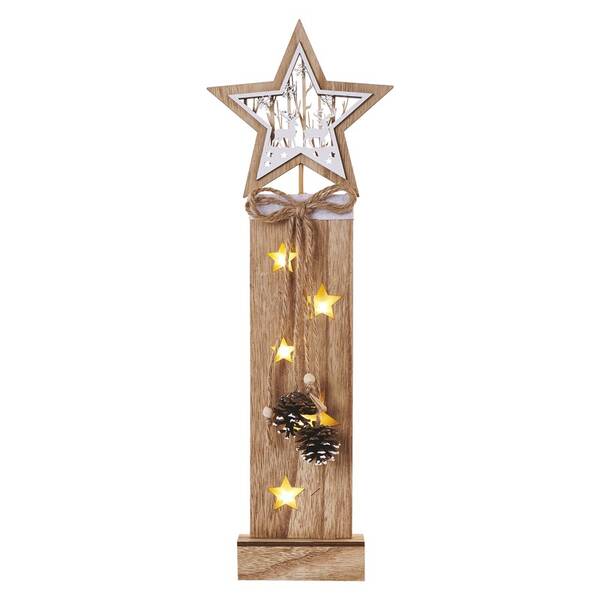 LED dekorace EMOS hvězdy, 48 cm, 2x AA, vnitřní, teplá bílá, časovač 

