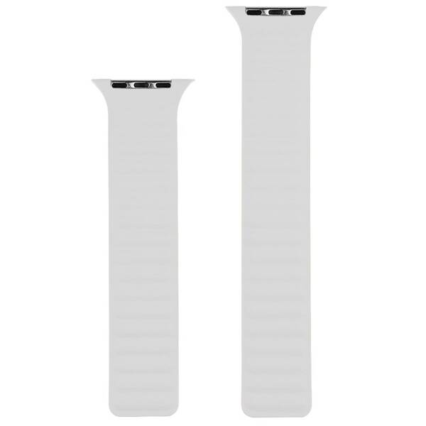 Řemínek COTECi Double Suction kožený na Apple Watch 38/40/41 mm bílý

