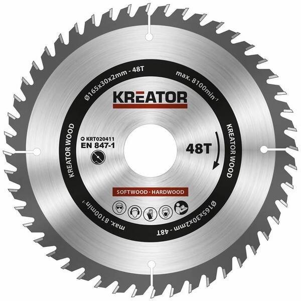 Kotouč pilový Kreator KRT020411 165mm 48T 


