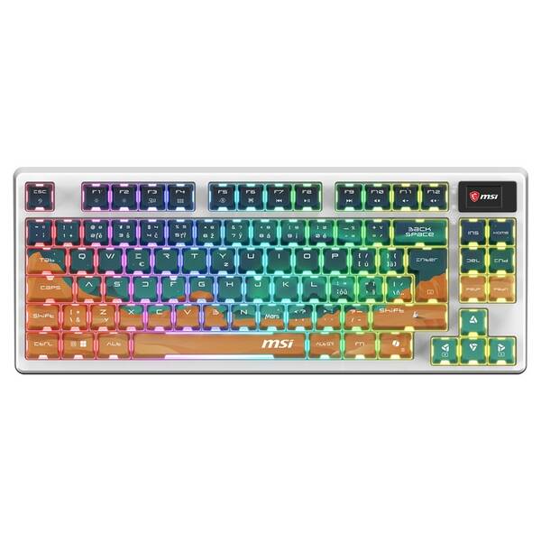 Klávesnice MSI Forge GK600 TKL Wireless Mars bílá

